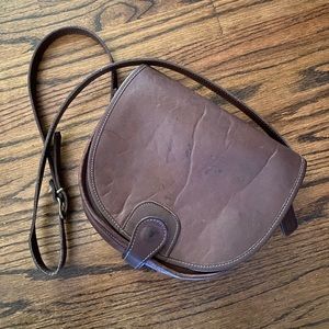 Leather Vintage Coach Saddle Bag